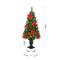 4ft. Pre-Lit Pine Artificial Christmas Porch Tree, Warm White LED Lights